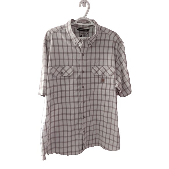 Carhartt Force Ridgefield Shirt Mens Size XL Vented Fast Dry Relaxed Fit Work - Picture 1 of 10